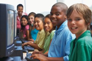 students in computer lab